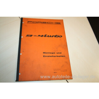 Porsche 944 Turbo Montage- und Einstellarbeiten Handbuch 4588.10 #3916