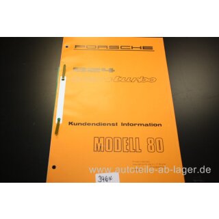 Porsche 924 Turbo Handbuch Kundendienst Information Modell ´80 4590.10 #3964