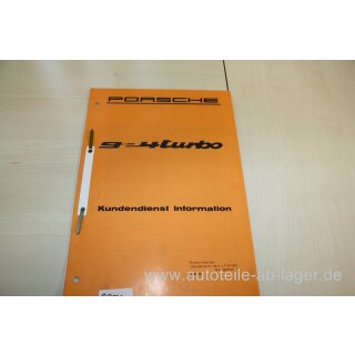 Porsche 924 Turbo Handbuch Kundendienst Information 4589.10 #3984